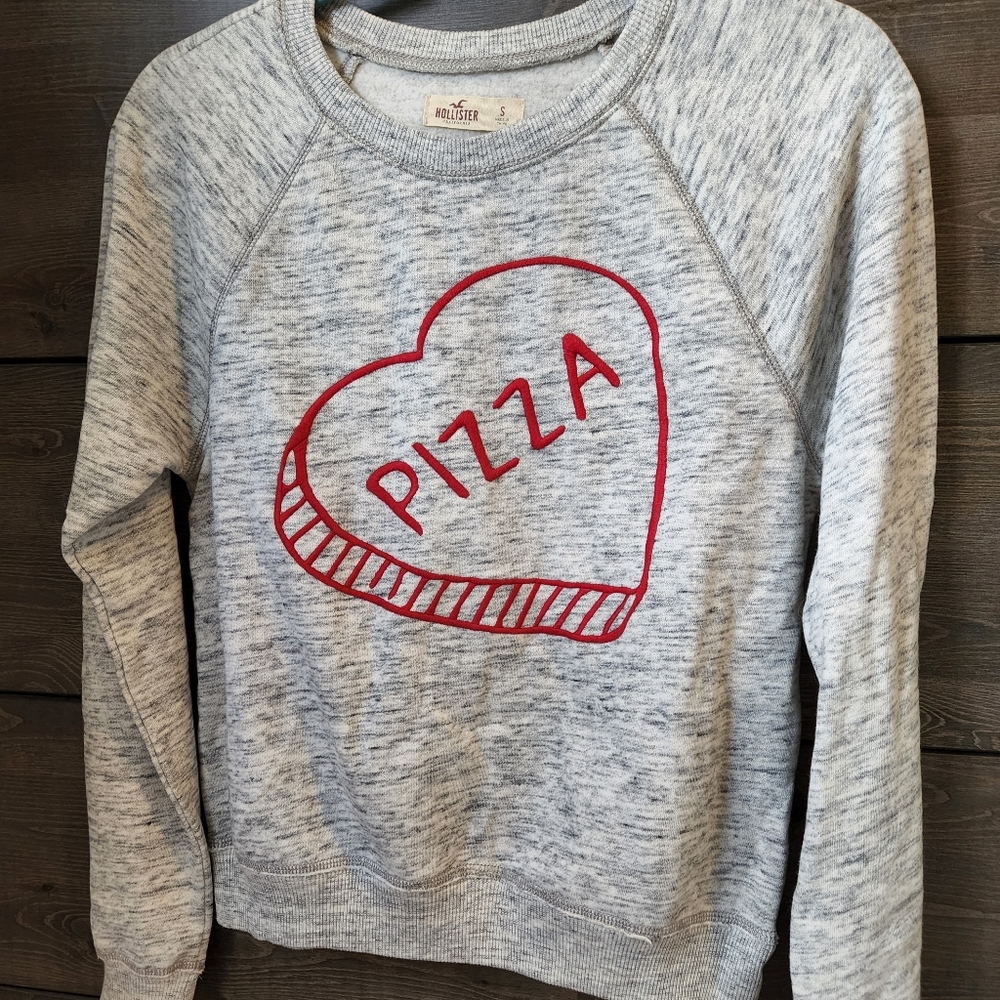 Hollister Heart Pizza Sweatshirt